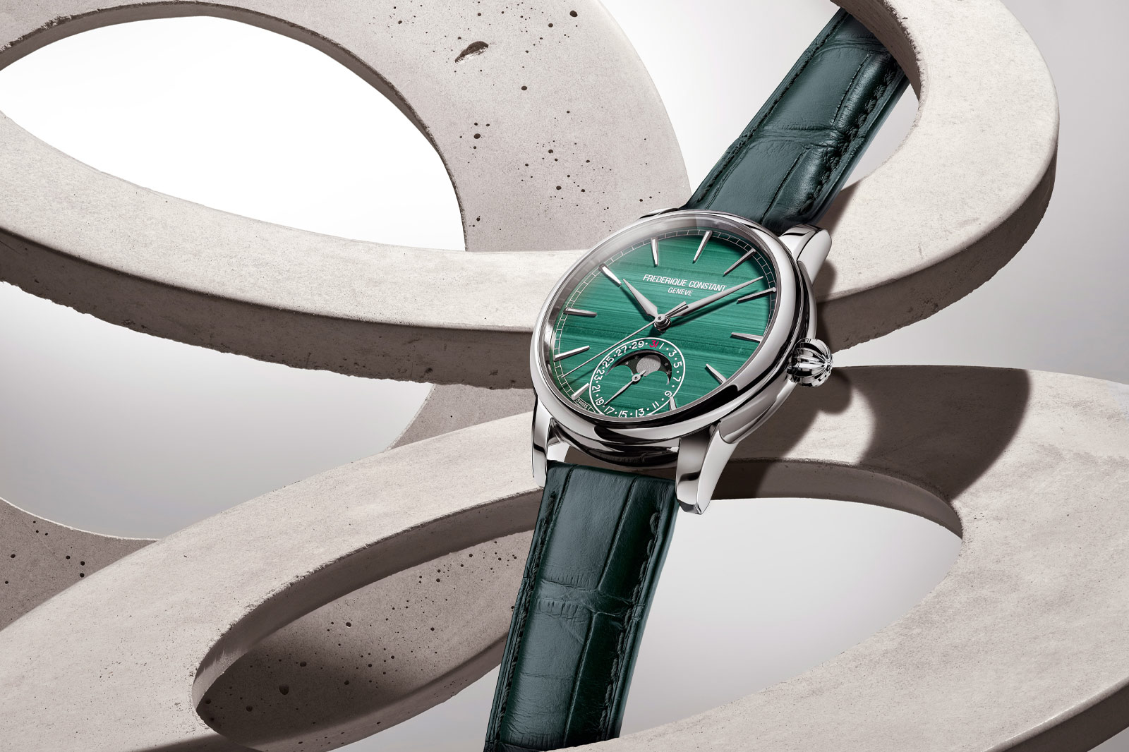 Frederique Constant Release Classic Moonphase Date Manufacture Malachite Limited Edition