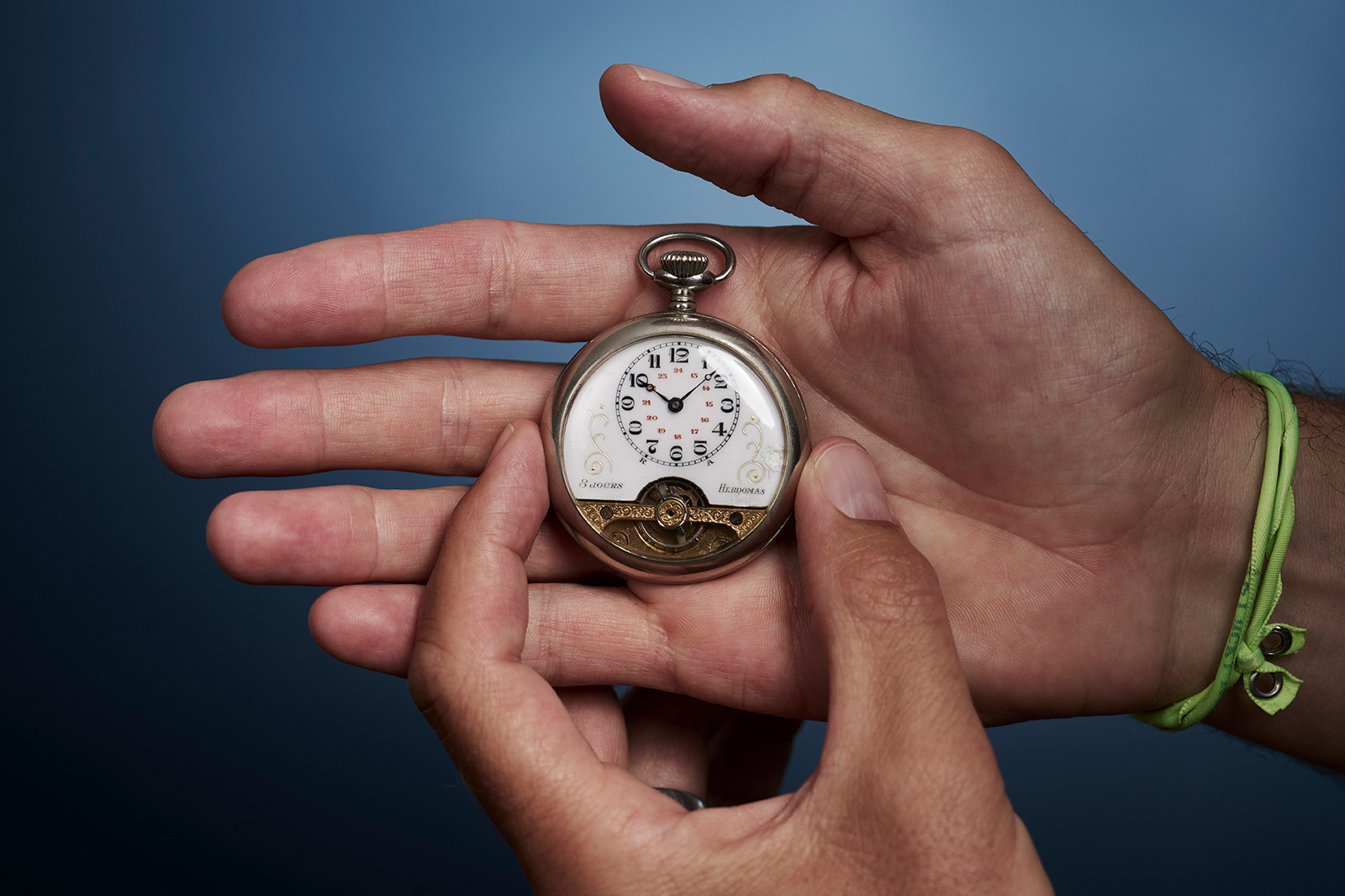 Irénée Aubry Hebdomas Pocket Watch