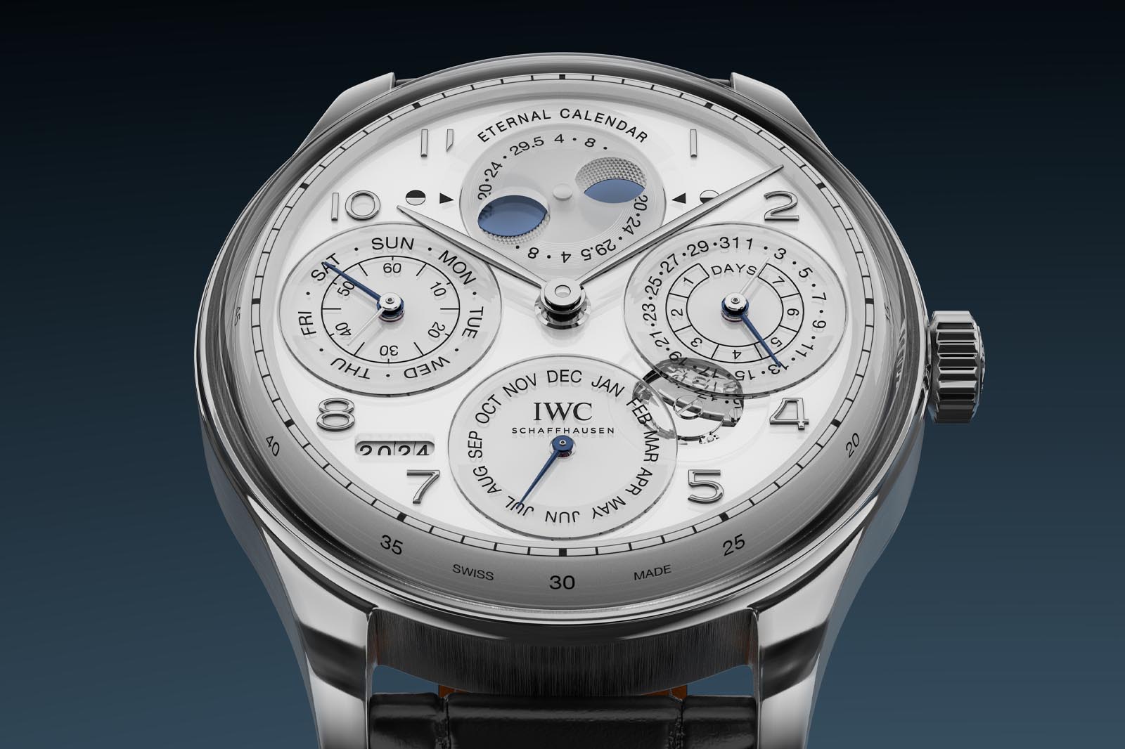 IWC Portugieser Eternal Calendar Features Moonphase Accurate for 45 Million Years