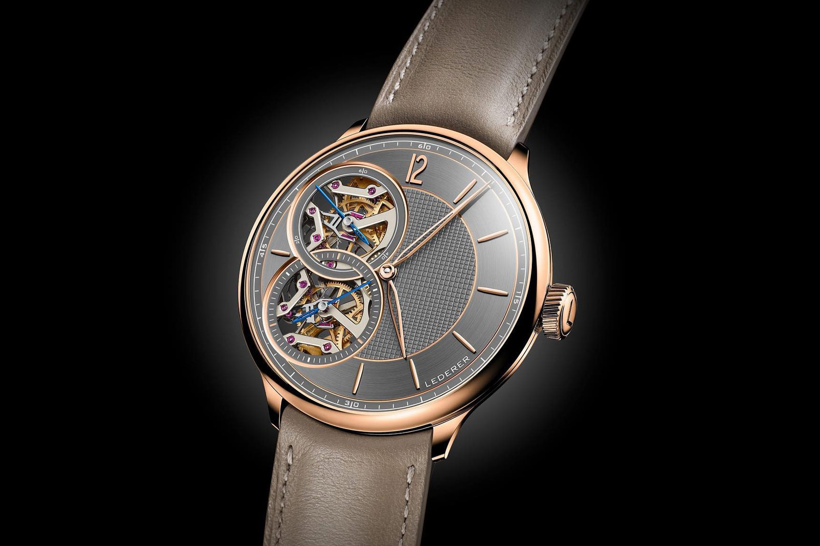 Lederer Central Impulse Chronometer 18k Rose Gold