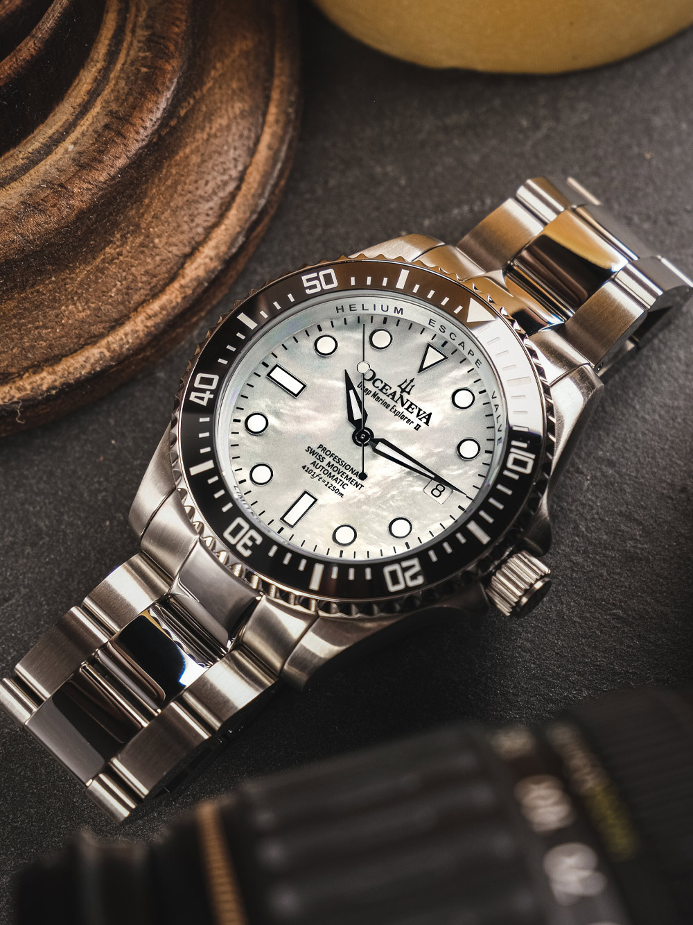 Oceaneva Deep Marine Explorer II 1250M Pro Diver Mother of Pearl