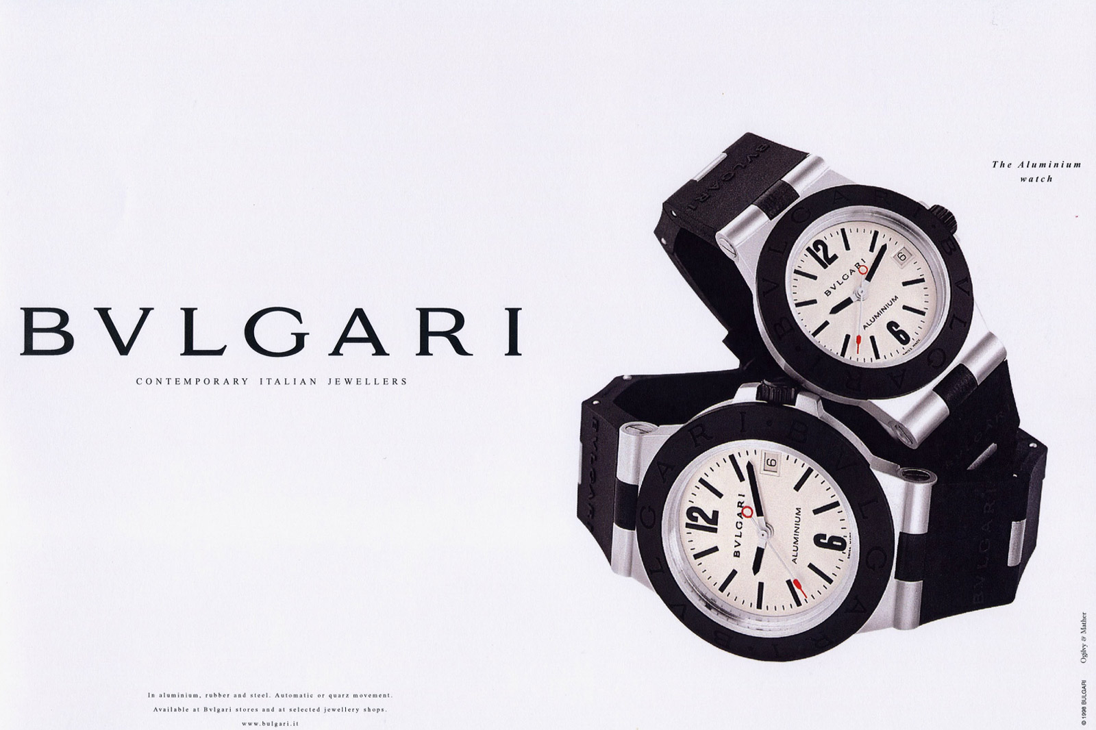 Original Bvlgari Aluminium Advert 1998