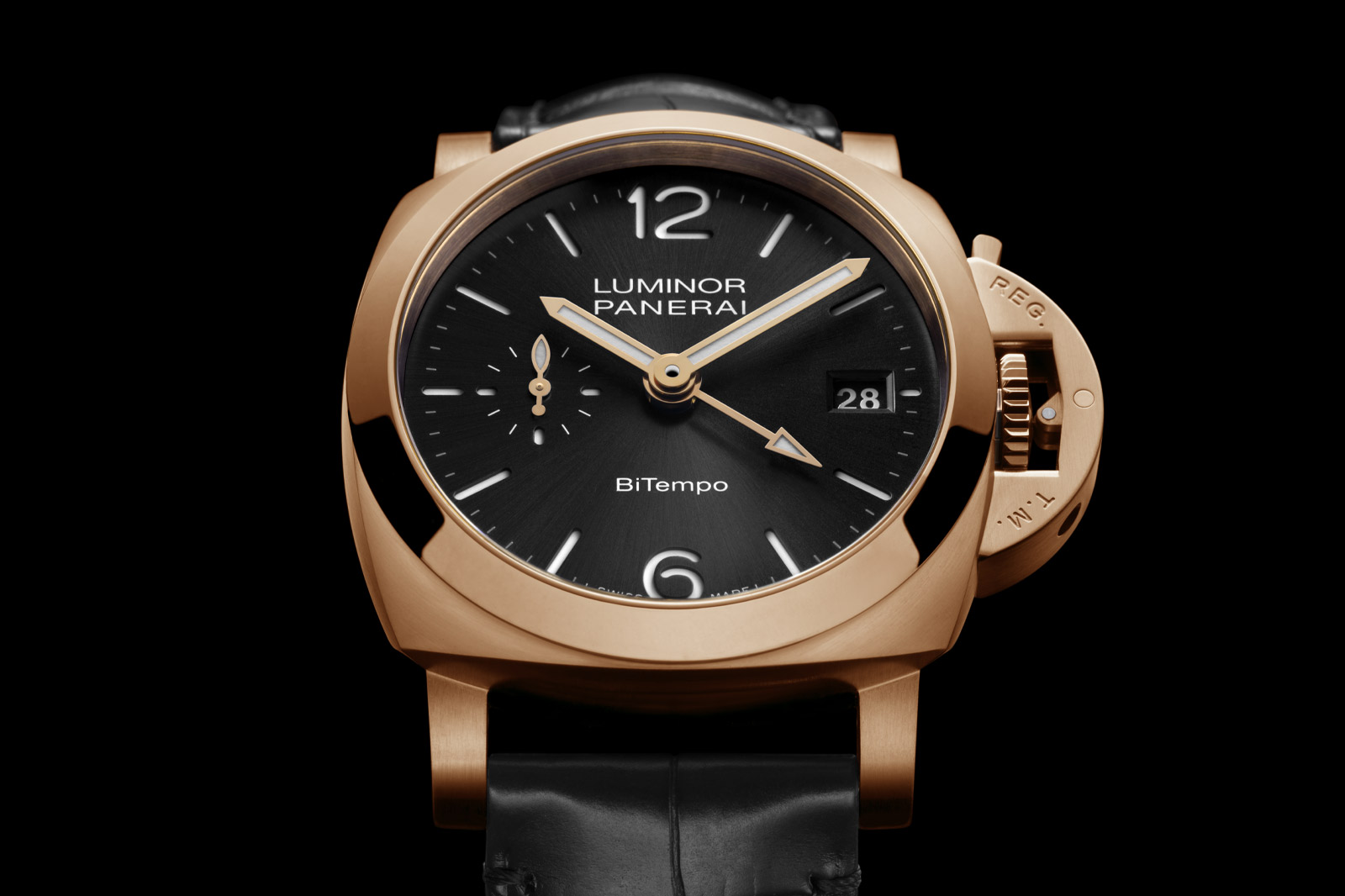 Panerai Turn Up the Luxe with Luminor Quaranta BiTempo Goldtech